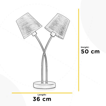 ONLI - Stona lampa ASIA 2xE14/6W/230V 50 cm