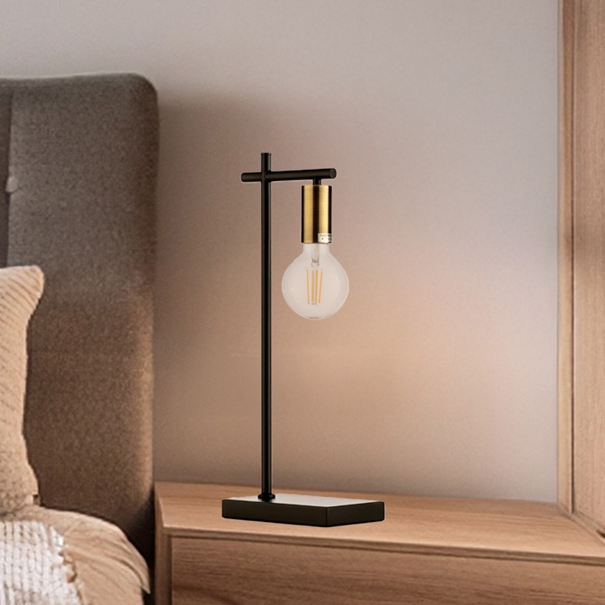 ONLI - Stona lampa CROSS 1xE27/22W/230V crno/mesing