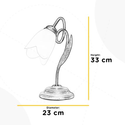 ONLI - Stona lampa DOPPIO GIRO 1xE14/6W/230V bronzana