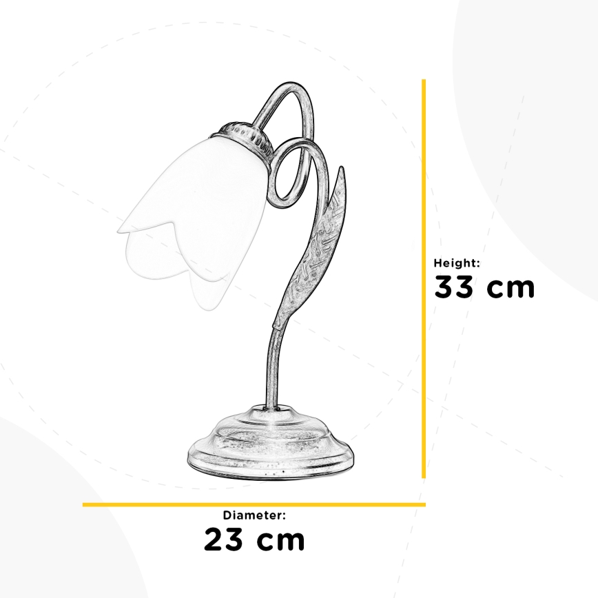 ONLI - Stona lampa DOPPIO GIRO 1xE14/6W/230V bronzana