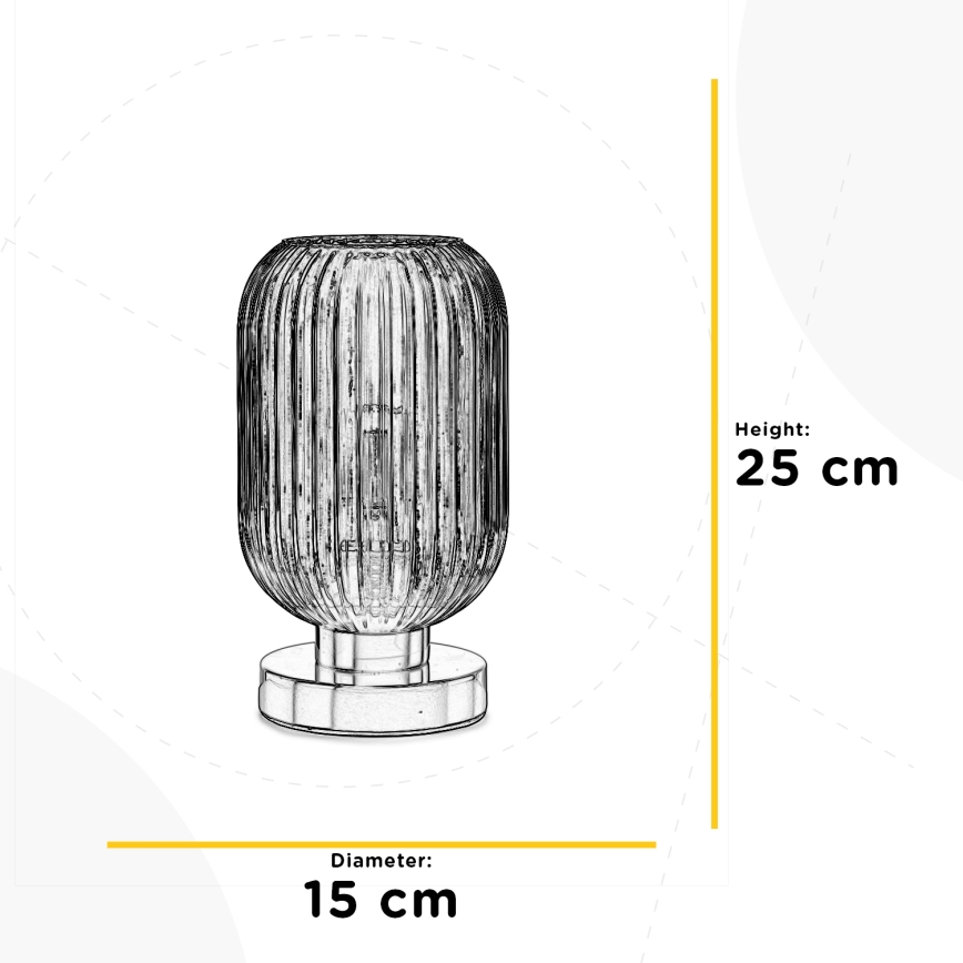 ONLI - Stona lampa DOROTY 1xE27/22W/230V plava/zlatna