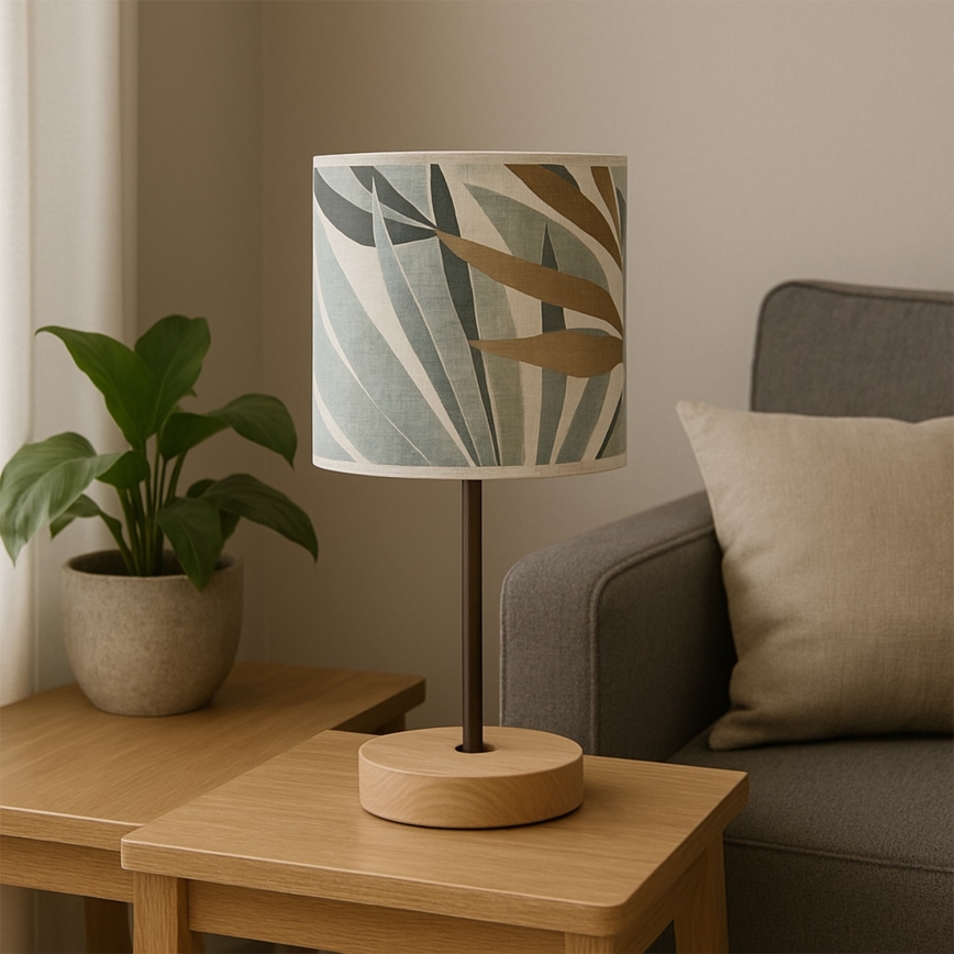 ONLI - Stona lampa FLORA 1xE27/22W/230V 28 cm zelena/zlatna