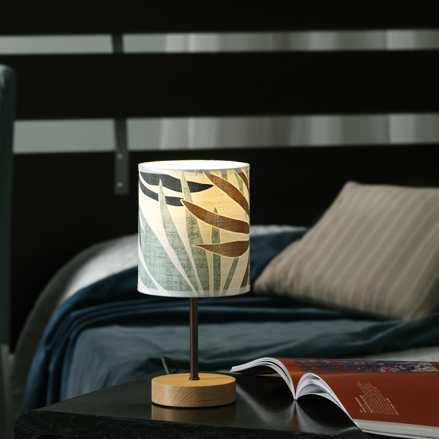 ONLI - Stona lampa FLORA 1xE27/22W/230V 28 cm zelena/zlatna