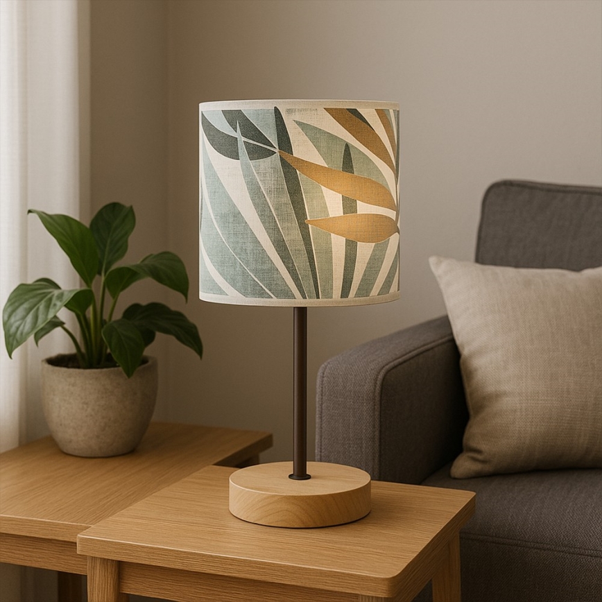 ONLI - Stona lampa FLORA 1xE27/22W/230V 28 cm zelena/zlatna