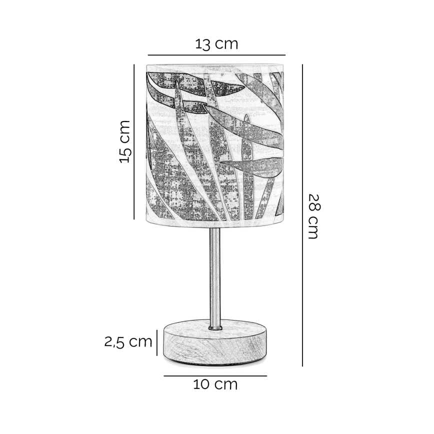 ONLI - Stona lampa FLORA 1xE27/22W/230V 28 cm zelena/zlatna
