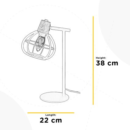 ONLI - Stona lampa GINGER 1xE14/6W/230V