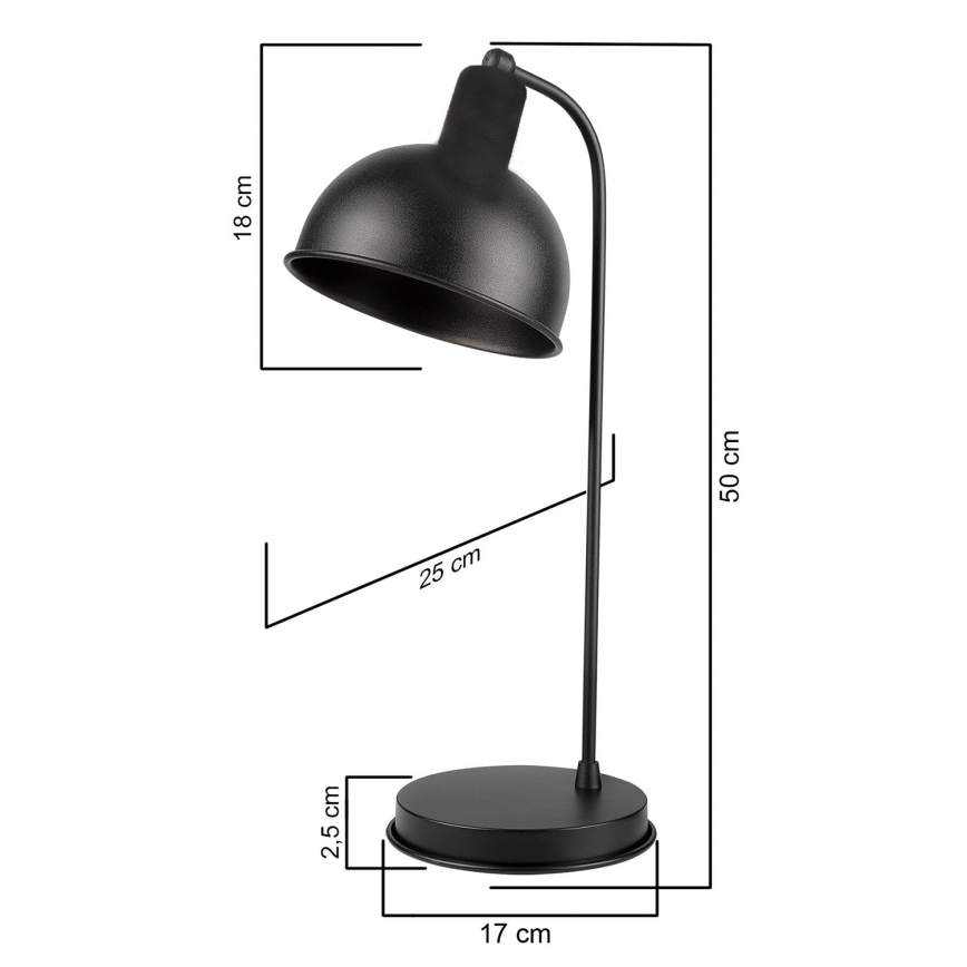 ONLI - Stona lampa ISTANBUL 1xE27/22W/230V crno