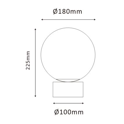 ONLI - Stona lampa JANET 1xE14/6W/230V pr. 20 cm