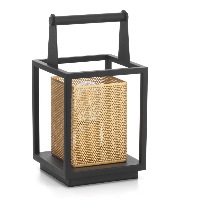 ONLI - Stona lampa MALIK 1xE27/22W/230V 29 cm zlatna/crno