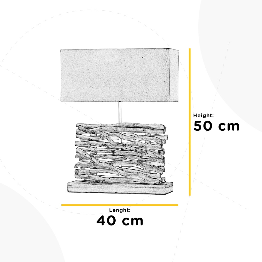 ONLI - Stona lampa MARICA 1xE27/22W/230V 50 cm