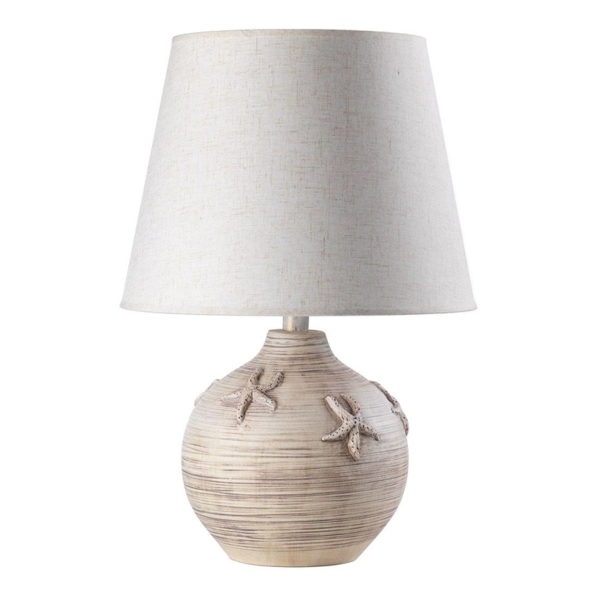 ONLI - Stona lampa MARINA 1xE27/22W/230V bež/ bela 60 cm