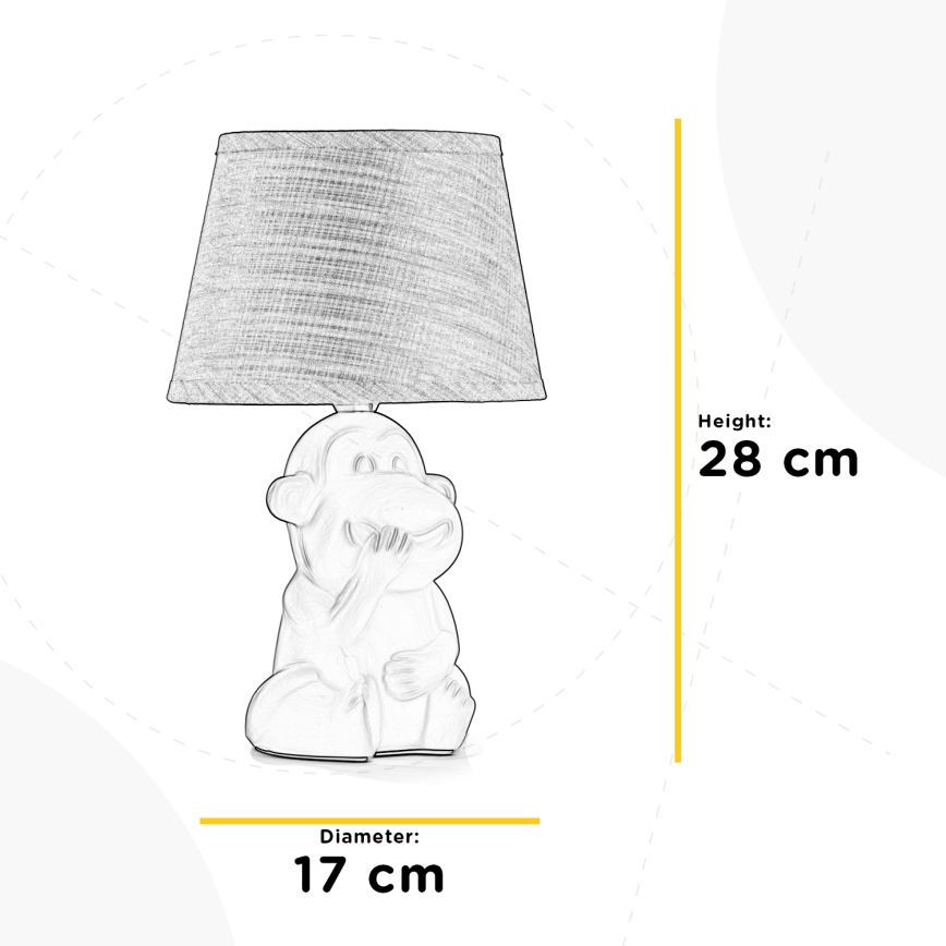 ONLI - Stona lampa MONKEY 1xE14/6W/230V braon