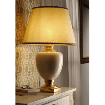 ONLI - Stona lampa MOZART 1xE27/22W/230V bež/zlatna 75 cm