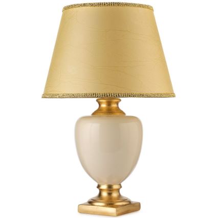 ONLI - Stona lampa MOZART 1xE27/22W/230V bež/zlatna 75 cm