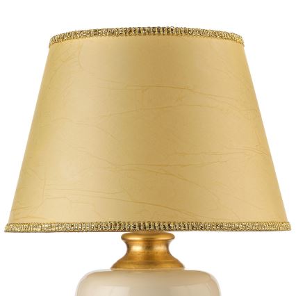 ONLI - Stona lampa MOZART 1xE27/22W/230V bež/zlatna 75 cm