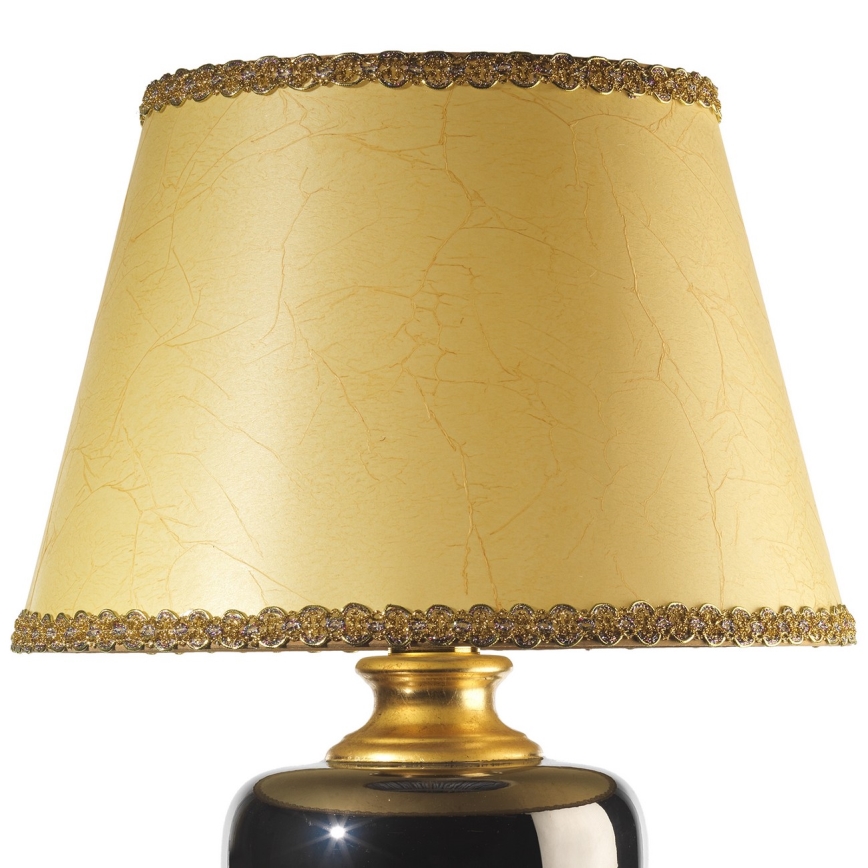 ONLI - Stona lampa MOZART 1xE27/22W/230V crno/zlatna 75 cm