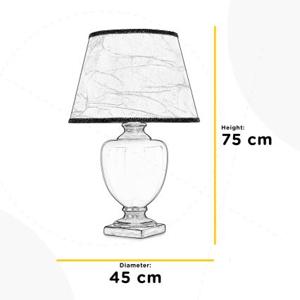 ONLI - Stona lampa MOZART 1xE27/22W/230V crno/zlatna 75 cm