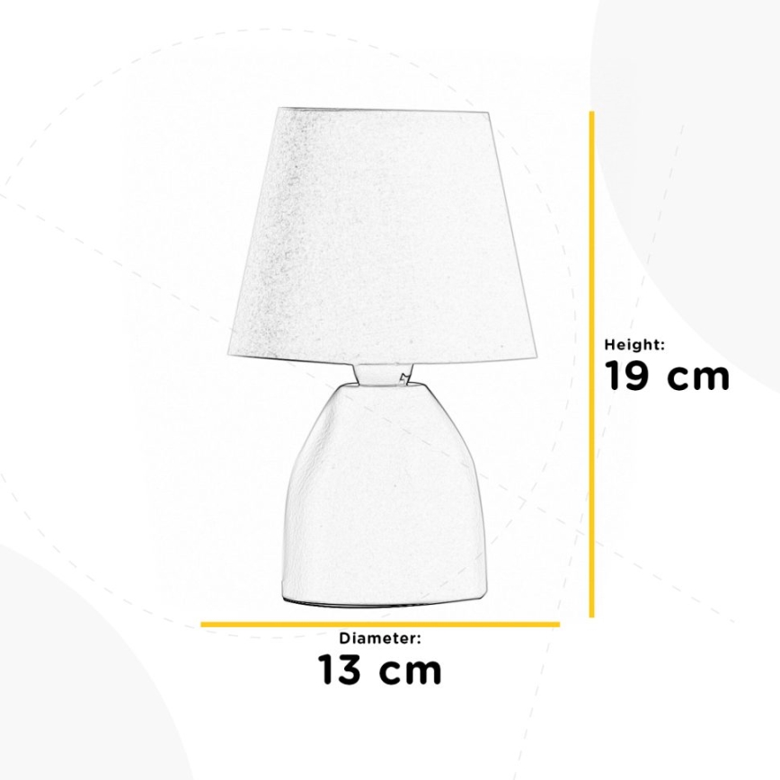 ONLI - Stona lampa NANO 1xE14/6W/230V bela 19 cm