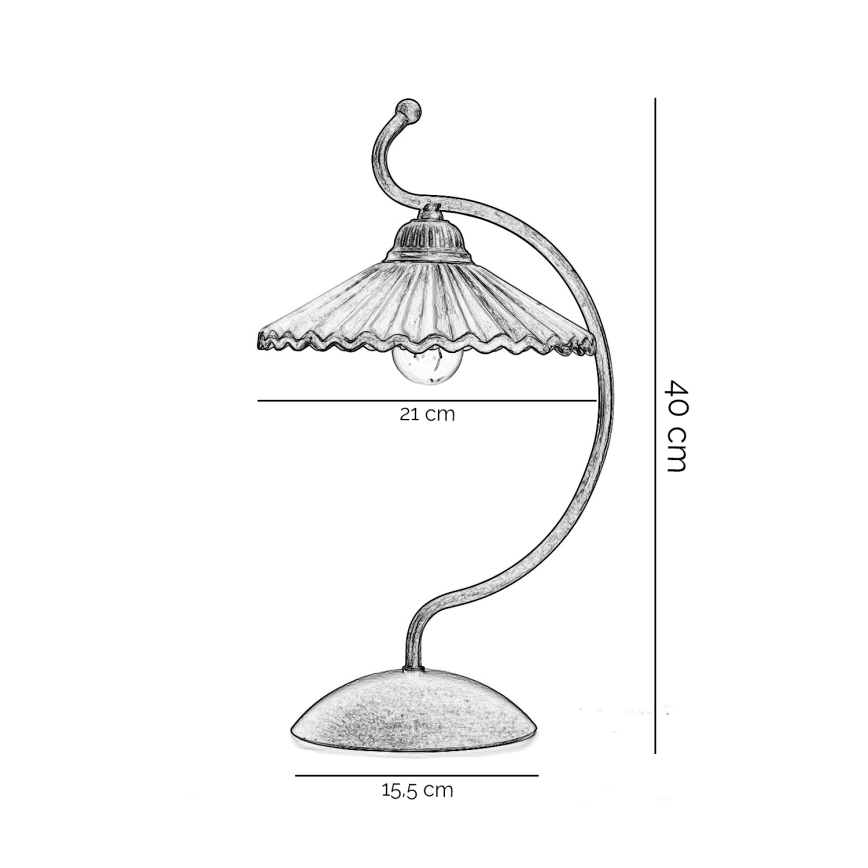 ONLI - Stona lampa ROSINA 1xE14/6W/230V bronzana