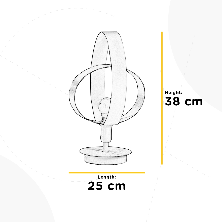 ONLI - Stona lampa SERENA 1xE14/6W/230V bela 38 cm