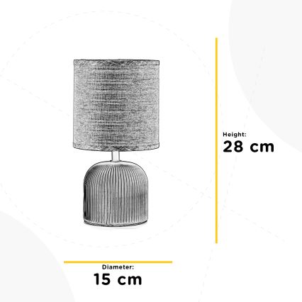 ONLI - Stona lampa SHELLY 1xE27/22W/230V braon 28 cm