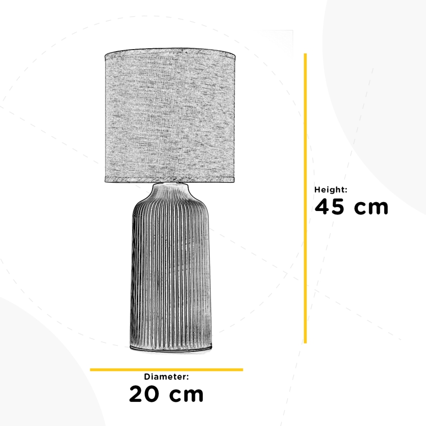 ONLI - Stona lampa SHELLY 1xE27/22W/230V braon 45 cm