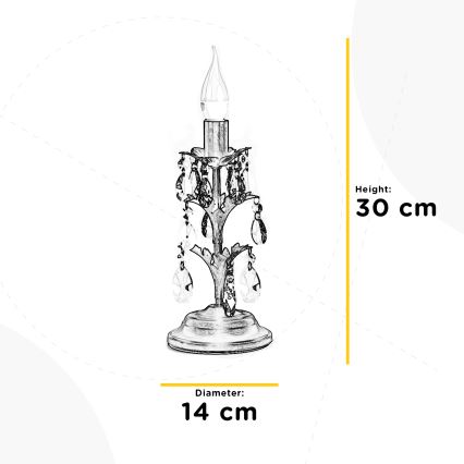ONLI - Stona lampa TERESA 1xE14/6W/230V bronzana