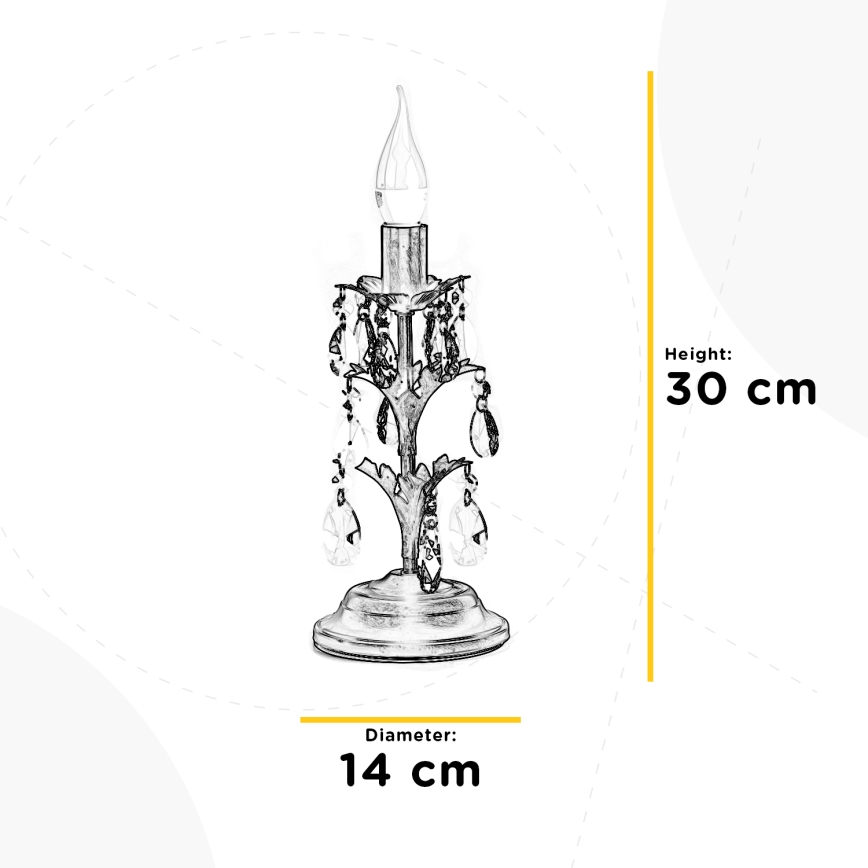 ONLI - Stona lampa TERESA 1xE14/6W/230V bronzana