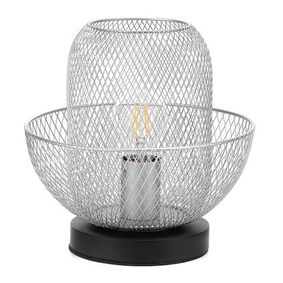 ONLI - Stona lampa ZAIR 1xE27/22W/230V crno/srebrno