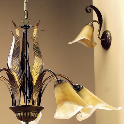 ONLI - Zidna lampa ALGA 1xE14/6W/230V bronzana