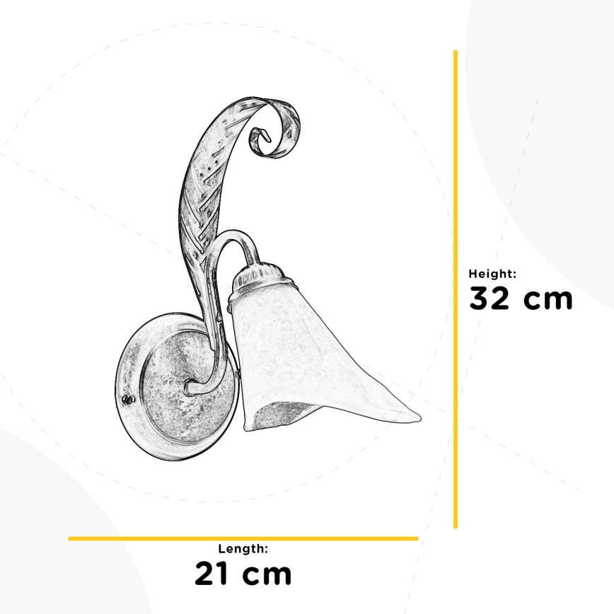 ONLI - Zidna lampa ALGA 1xE14/6W/230V bronzana