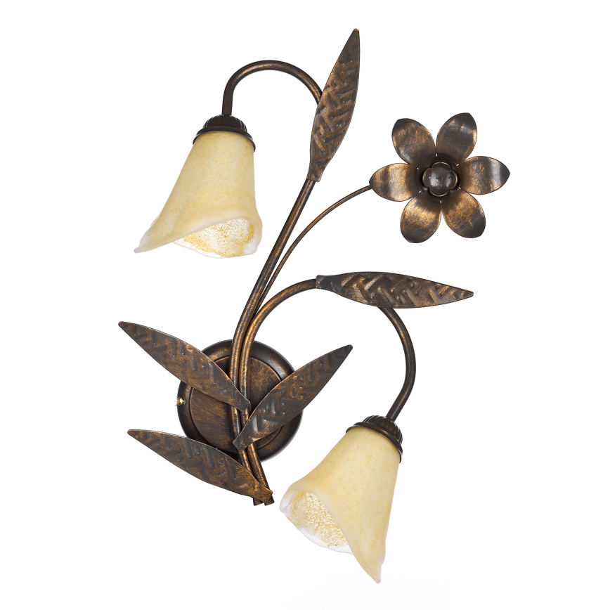 ONLI - Zidna lampa ALGA 2xE14/6W/230V bronzana