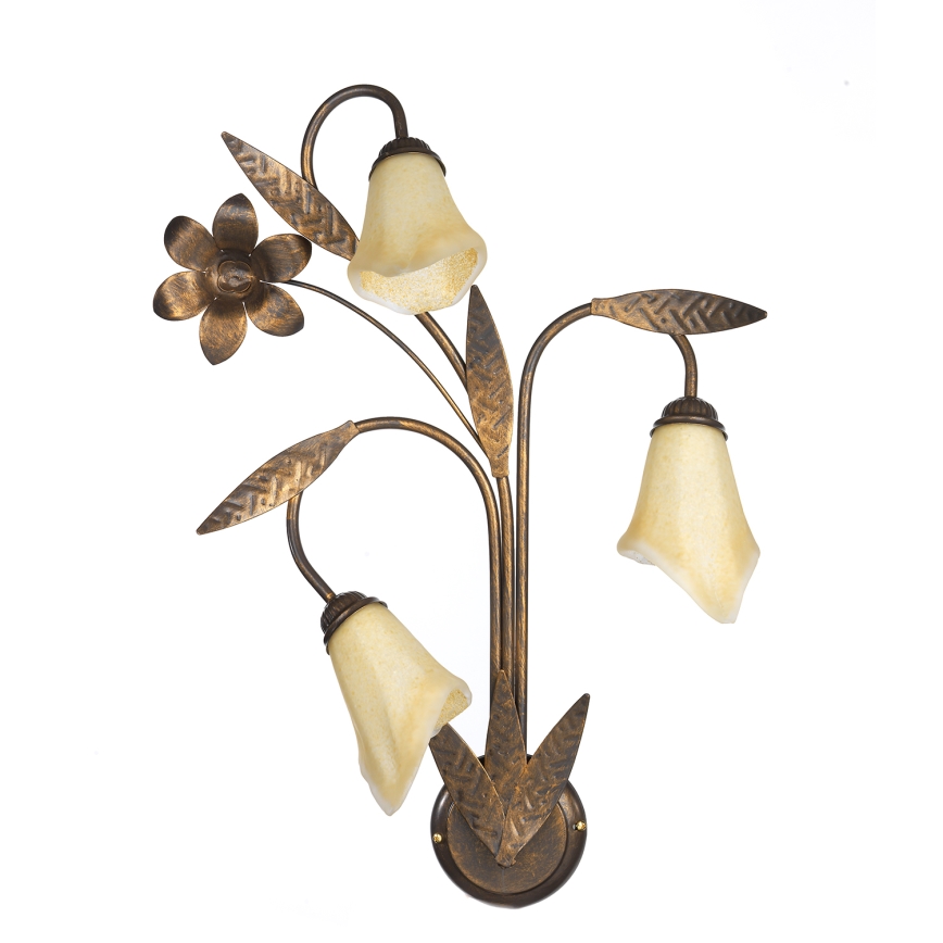 ONLI - Zidna lampa ALGA 3xE14/6W/230V bronzana