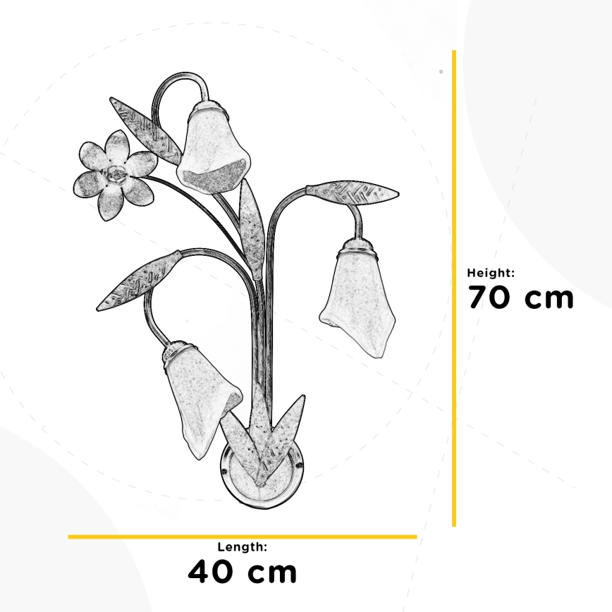 ONLI - Zidna lampa ALGA 3xE14/6W/230V bronzana