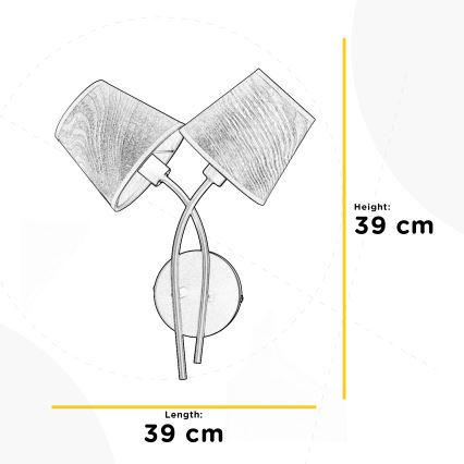 ONLI - Zidna lampa ASIA 2xE14/6W/230V
