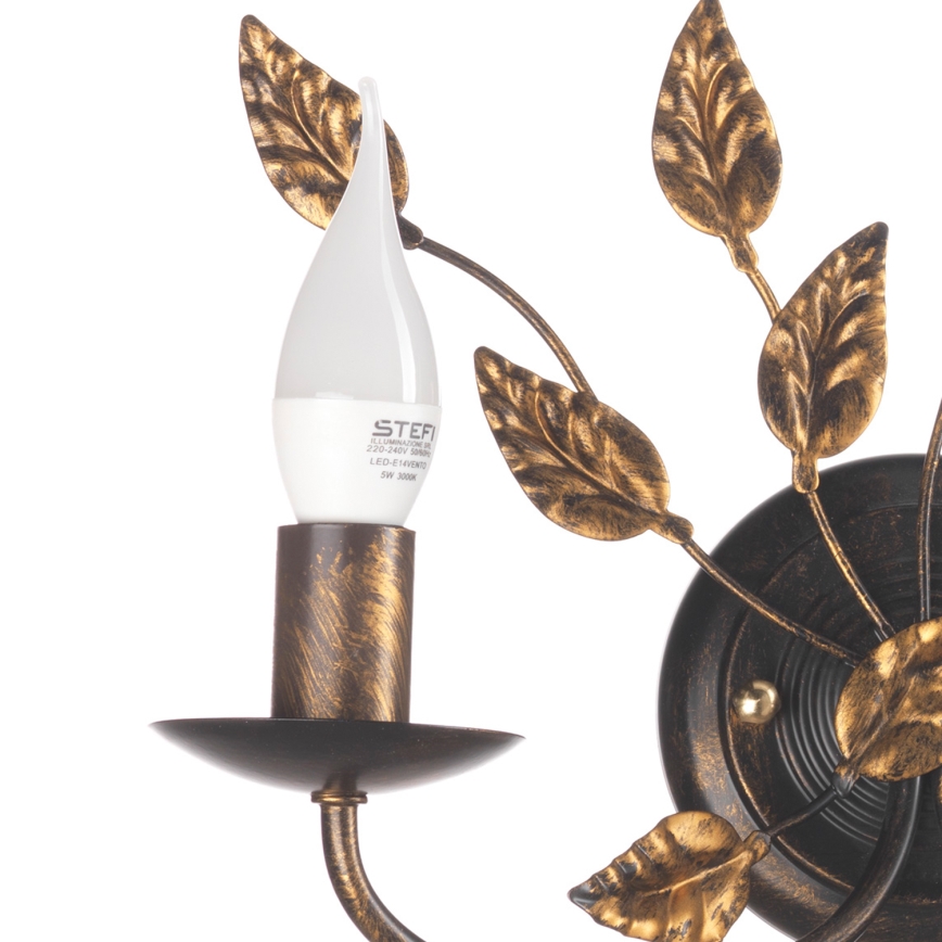 ONLI - Zidna lampa COLLANA 1xE14/6W/230V bronzana/zlatna