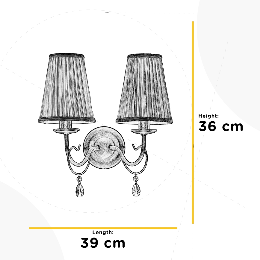 ONLI - Zidna lampa DELIA 2xE14/6W/230V