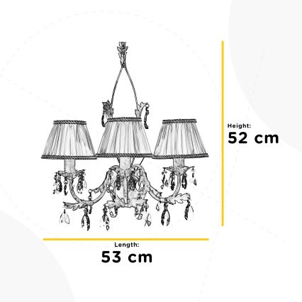 ONLI - Zidna lampa KAREN 3xE14/6W/230V zlatna
