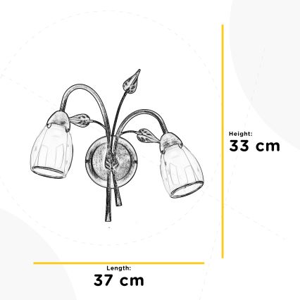 ONLI - Zidna lampa LILIANA 2xE14/6W/230V