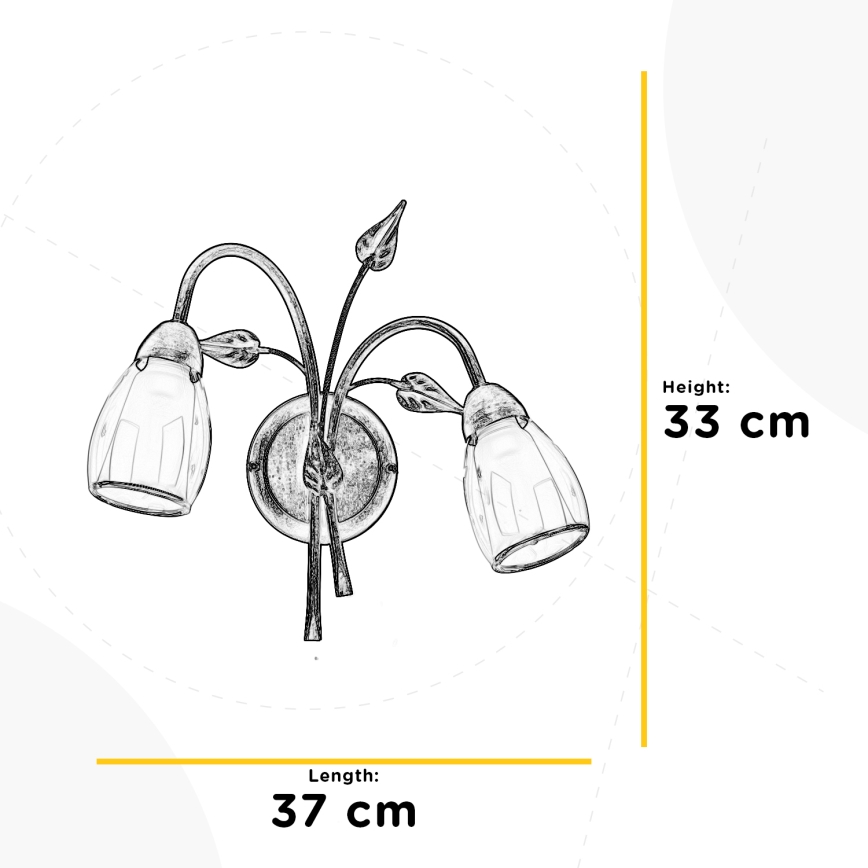 ONLI - Zidna lampa LILIANA 2xE14/6W/230V