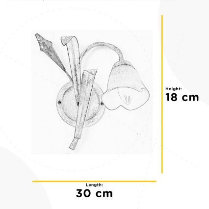 ONLI - Zidna lampa LUCREZIA 1xE14/6W/230V kremasta