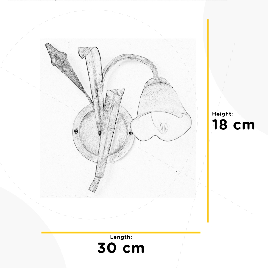 ONLI - Zidna lampa LUCREZIA 1xE14/6W/230V kremasta