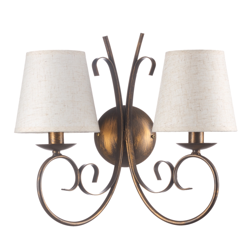 ONLI - Zidna lampa POMPEI 2xE14/6W/230V bronzana