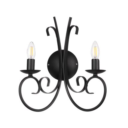 ONLI - Zidna lampa POMPEI 2xE14/6W/230V crno