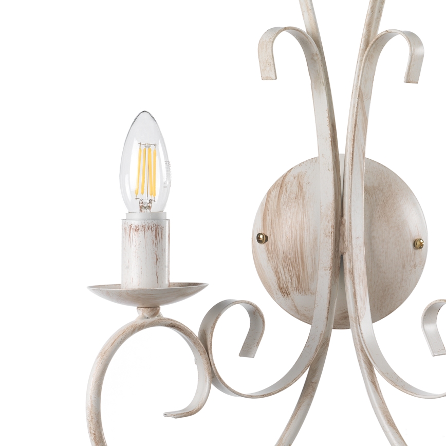 ONLI - Zidna lampa POMPEI 2xE14/6W/230V kremasta
