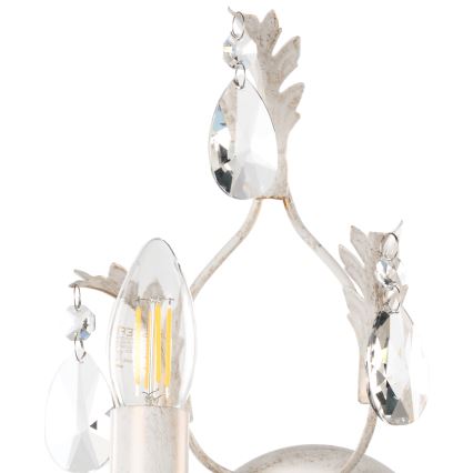 ONLI - Zidna lampa TERESA 1xE14/6W/230V bela