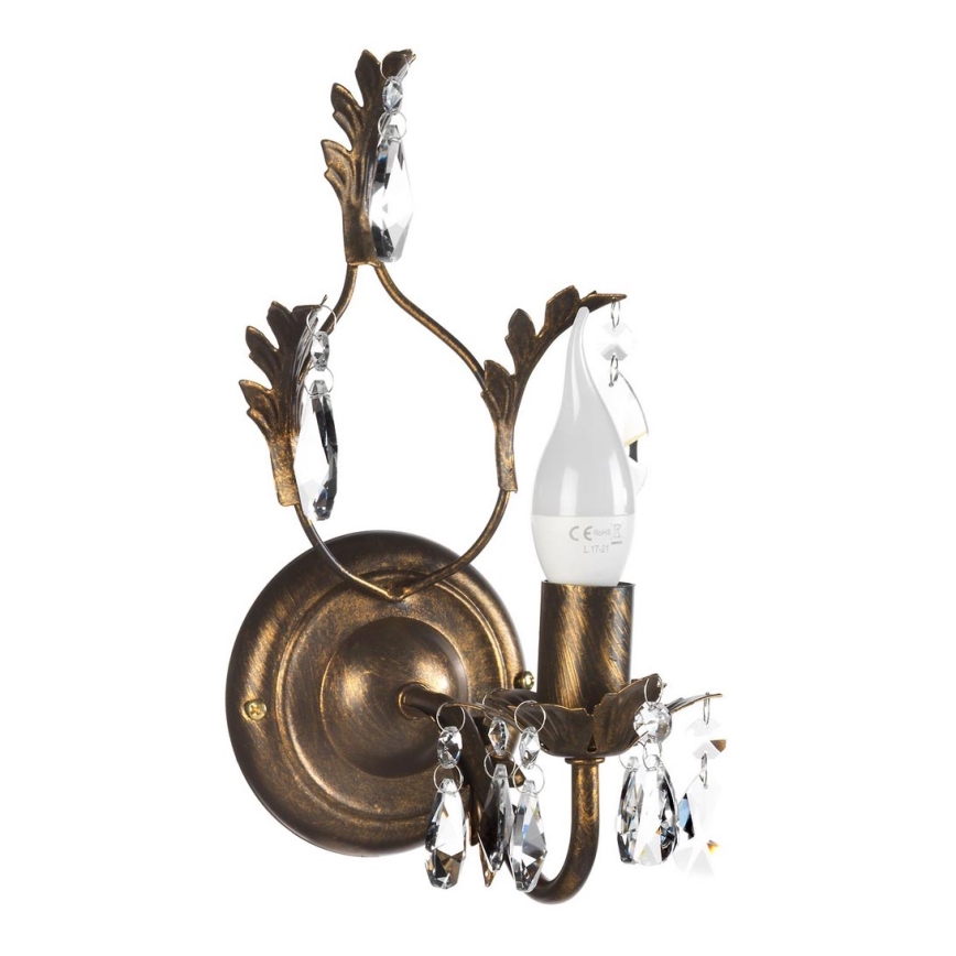 ONLI - Zidna lampa TERESA 1xE14/6W/230V bronzana