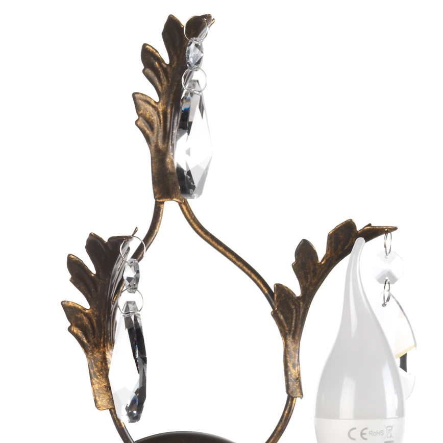 ONLI - Zidna lampa TERESA 1xE14/6W/230V bronzana