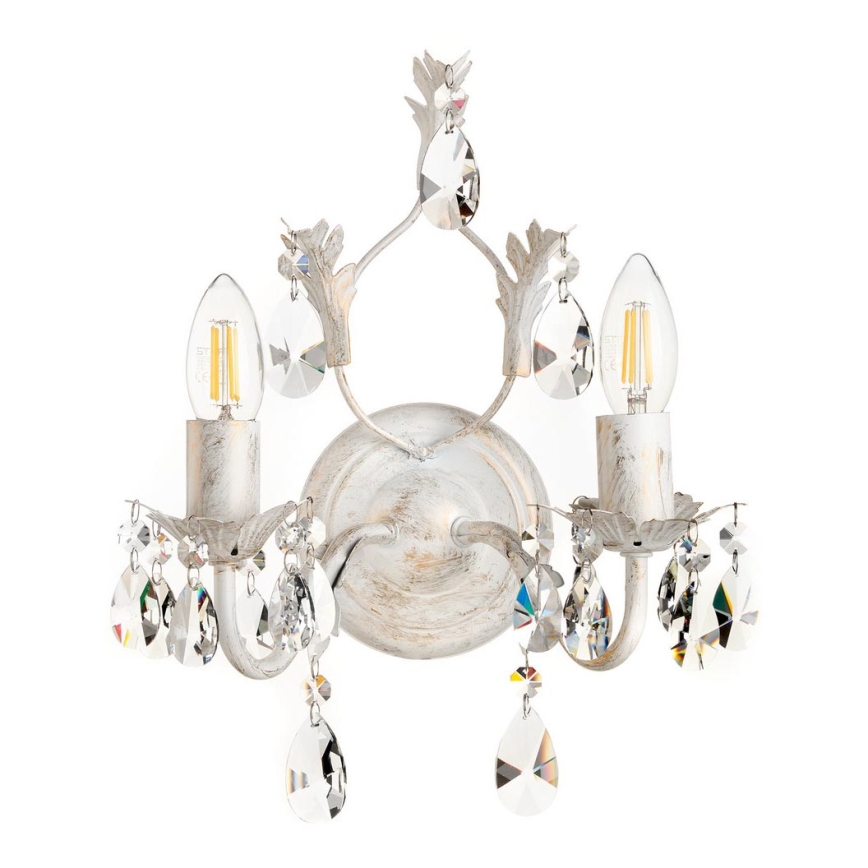 ONLI - Zidna lampa TERESA 2xE14/6W/230V bela