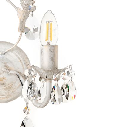 ONLI - Zidna lampa TERESA 2xE14/6W/230V bela